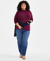 Style & Co Plus Mock-Neck Top, Created for Macy's