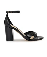 Nine West Women's Saile Criss-Cross High Block Heel Sandals