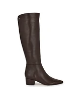 Nine West Women's Morgin Pointy Toe Block Heel Knee High Boots