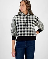 Nautica Jeans Women's Lake Check Quilted Hoodie