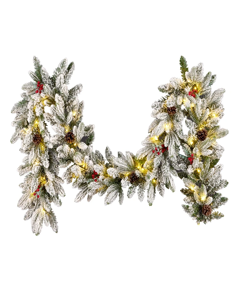 National Tree Company Snowberry Pine Garland, 9 Inches