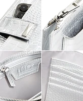 I.n.c. International Concepts Franee Metallic Croco Small Pouch, Created for Macy's