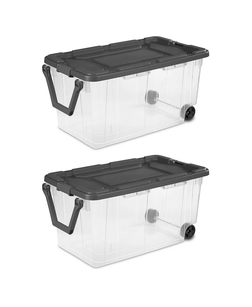 Sterilite 160 Qt Latching Stackable Wheeled Storage Box Container w/ Lid