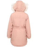 Michael Kors Big Girls Hooded Parka with Faux-Fur Trim