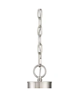 Possini Euro Design Lora Brushed Nickel Graywood Wagon Wheel Chandelier Lighting 29 1/4" Wide Farmhouse Rustic 8