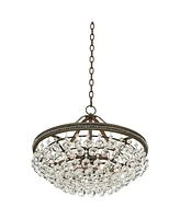 Vienna Full Spectrum Wohlfurst Bronze Small Pendant Chandelier Lighting 20 1/4" Wide Clear Crystal 5-Light Fixture for Dining Room House Foyer Entrywa