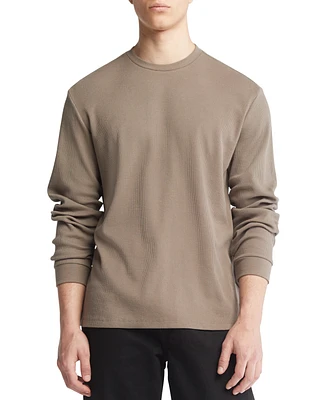 Calvin Klein Men's Classic-Fit Waffle-Knit Long-Sleeve T-Shirt