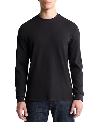 Calvin Klein Men's Classic-Fit Waffle-Knit Long-Sleeve T-Shirt