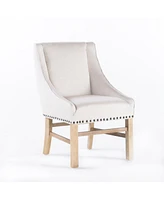 Simplie Fun Modern Luxe Dining Chair Plush Comfort, Tapered Grace, Nailhead Chic