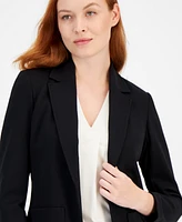 Anne Klein Women's Compression Notched Collar Blazer