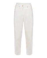 Nocturne Women's Studded Mom Denim Pants