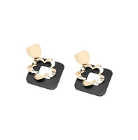 Sohi Women's Contrast Drop Earrings