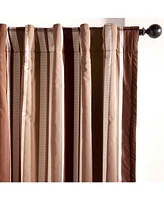 Ihi Home Cocoa Faux Silk Taffeta Curtain Panel - with Heavy Interlining