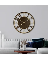 Sorbus 24" Modern Wooden Wall Clock - Sleek Design, Analog Display