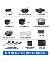 Granitestone 22-Piece Ultra-Durable Non-Stick Cookware Set