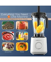 Sugift 1500W Countertop Smoothies Juicer and Blender with 10 Speed and 6 Pre-Setting Programs