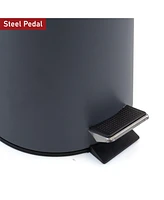 Elama 12 Liter Stylish Grey and Copper Soft Pedal Office, Kitchen and Bathroom Trash Bin