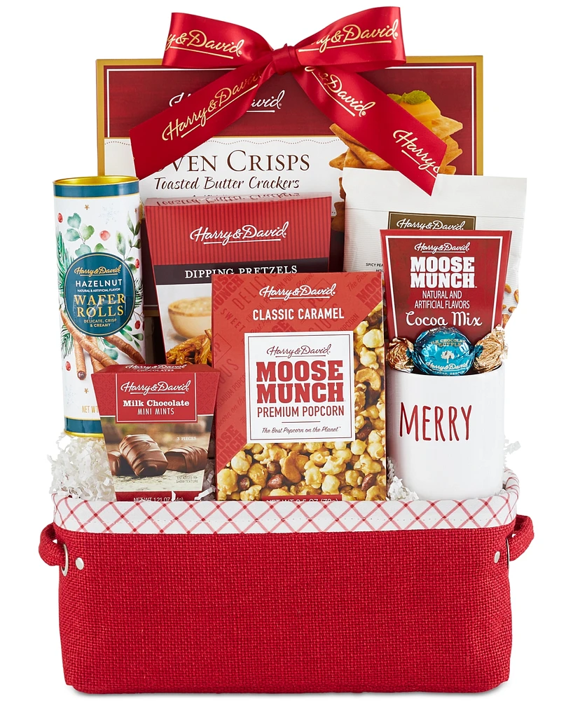 Harry & David Holiday Gourmet Favorites Be Merry Gift Bin, 8 Piece