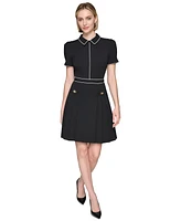 Karl Lagerfeld Paris Women's Pleated-Skirt Dress