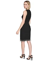 Karl Lagerfeld Paris Women's Fringe-Trim Sheath Dress