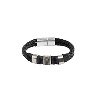 Sohi Women's Braided Leather Bracelet