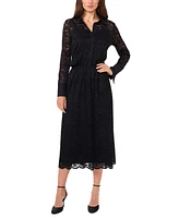 Vince Camuto Women's Pull-On A-Line Lace Midi Skirt