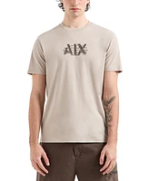 A|X Armani Exchange Men's Short Sleeve Crewneck Graffiti Logo T-Shirt