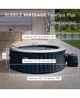 Intex 28429EP PureSpa Plus Portable 77" x 28" Inflatable Hot Tub Bubble Jet Spa