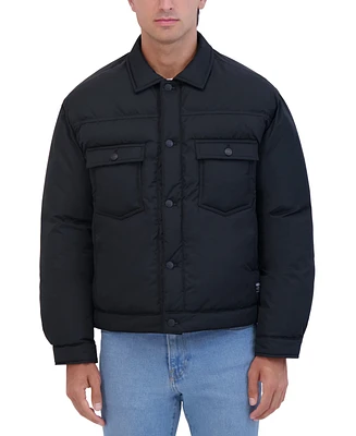 Hudson Men's Vintage Inspired Puffer Trucker Jacket