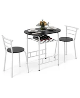 Slickblue 3-Piece Home Kitchen Bistro Pub Table Set with 2 Chairs
