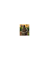 John Timberland Verona Rustic Outdoor Floor Cascading Water Fountain 35" High with Led Light Planter Box for Garden Patio Backyard Deck Home Lawn Porc