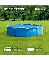 Intex 10 Foot x 30 Inch Above Ground Round Swimming Pool, (Pump Not Included)