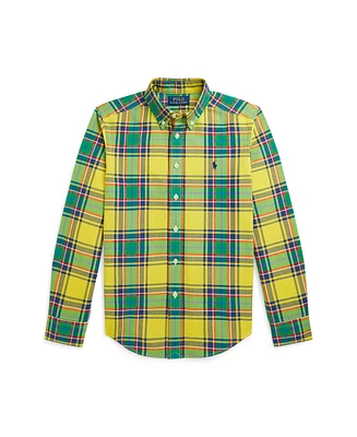 Polo Ralph Lauren Big Boys Plaid Cotton Oxford Shirt