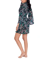 Miraclesuit Women's Palma Verde Printed Cover-Up Kimono