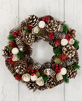 Northlight White Wooden Artificial Christmas Wreath - 14-Inch