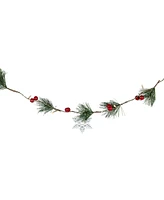 Northlight Pine Berry and Snowflake Christmas Garland - 6-Inch