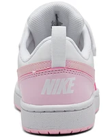 Nike Little Girls Court Borough Low Recraft Adjustable Strap Casual Sneakers from Finish Line