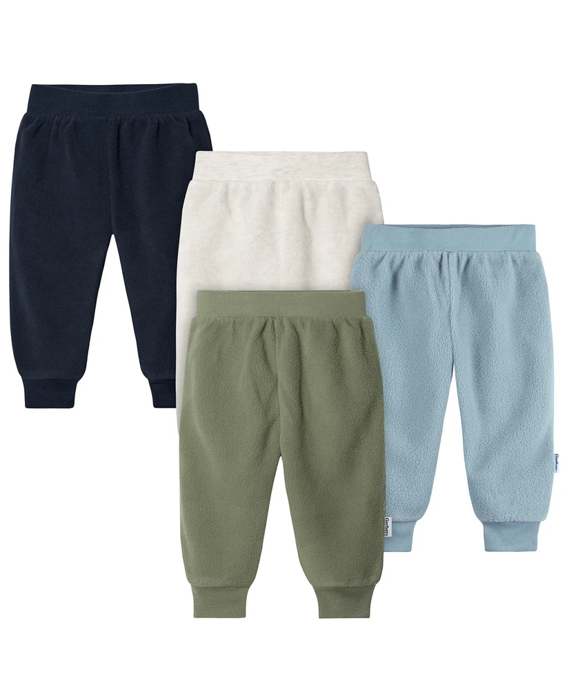 Gerber Baby Boys Fleece Pants, 4-Pack