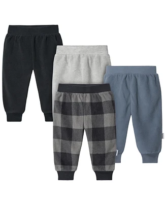 Gerber Baby Boys Fleece Pants, 4-Pack