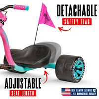 Madd Gear Drift Trike – Kids Ride-On with Adjustable Seat - Pink