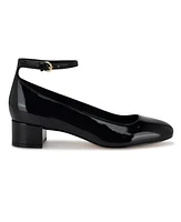 Nine West Women's Amaize Block Heel Ankle Strap Dress Pumps
