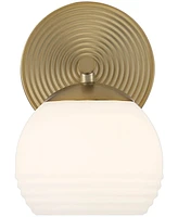 Designers Fountain Moon Breeze 5.5" Metal Wide Brushed Gold 1 Light Wall Sconce