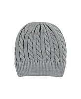 Hudson Baby Infant Girl Knit Cuffed Beanie 3pk, Lilac Cream