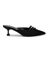 Nine West Women's Weeka Slip On Pointy Toe Dress Mule Pumps