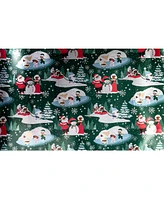 Black Paper Party Green Winter Fun Foil Gift Wrap