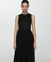 Mango Women's Pleated Midi Dress