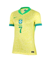 Nike Women's Vini Jr. Yellow Brazil National Team 2024 Home Replica Jersey