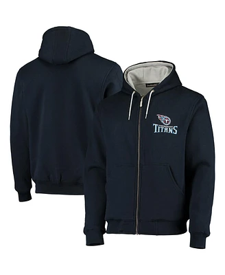 Dunbrooke Men's Navy Tennessee Titans Craftsman Thermal-Lined Full-Zip Hoodie