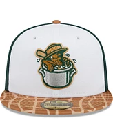 New Era Men's White/Tan Charleston RiverDogs Theme Night 59FIFTY Fitted Hat