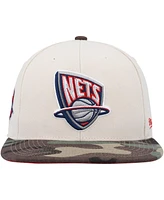 Mitchell & Ness Men's Cream/Camo New Jersey Nets Hardwood Classics 35th Anniversary Off White Camo Fitted Hat